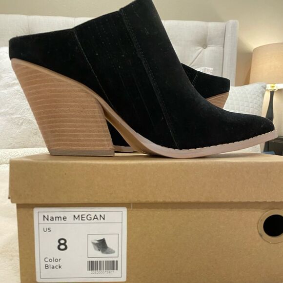 Black Wedge Ankle Boots - Picture 1 of 3